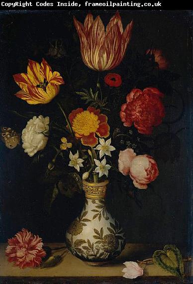 Ambrosius Bosschaert Still Life with Flowers in a Wan-Li vase